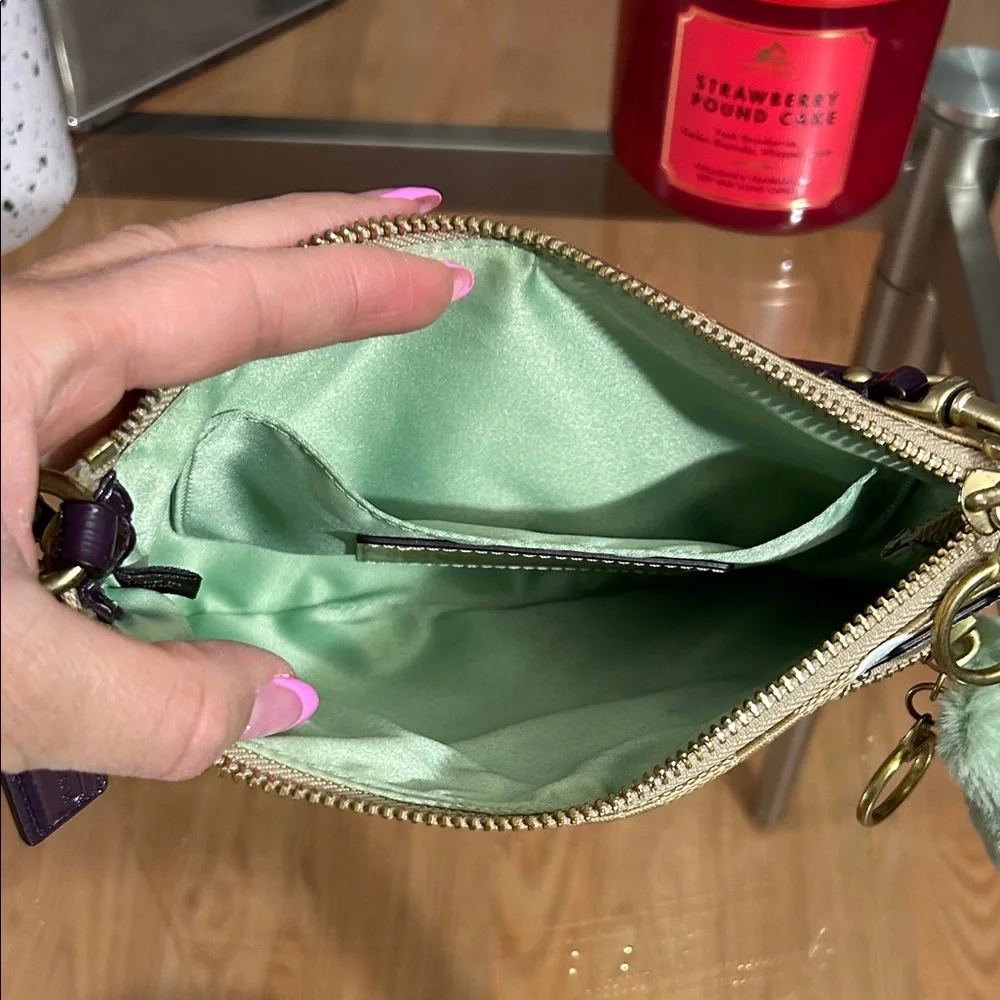 Coach Poppy Vintage Tan and Purple Mini Bag - Picture 9 of 10